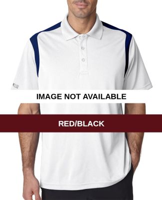 Z0095 Izod Adult Contrast Color Body Mapping Polo Red/Black