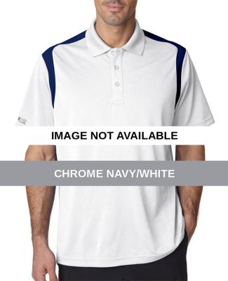Z0095 Izod Adult Contrast Color Body Mapping Polo Chrome Navy/White