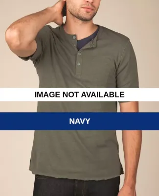 Alternative Apparel Retro Jersey Short Sleeve Henl Navy