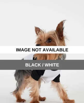BB953 Poly-Cotton 3/4 Sleeve Dog Raglan Black / White