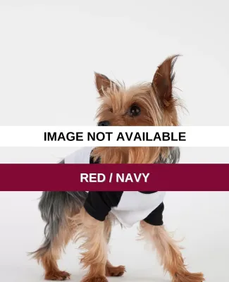BB953 Poly-Cotton 3/4 Sleeve Dog Raglan Red / Navy