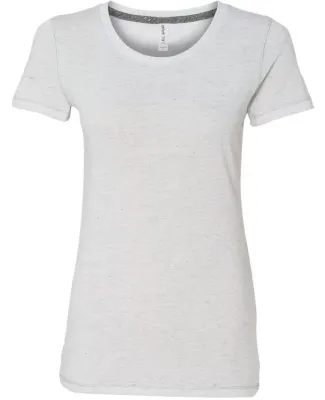 W1101 All Sport Ladies' Fitted Triblend T-Shirt White Heather Triblend
