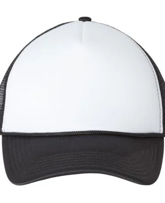 VC700 - Valucap - Foam Trucker Cap White/ Black