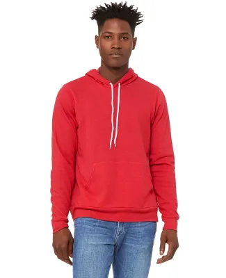 BELLA+CANVAS 3719 Unisex Cotton/Polyester Pullover in Heather red