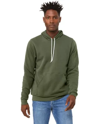 BELLA+CANVAS 3719 Unisex Cotton/Polyester Pullover in Military green