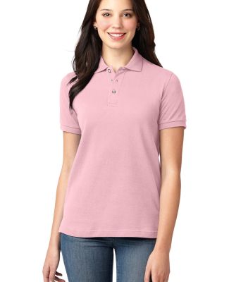 L420 Port Authority® - Ladies Pique Knit Polo in Light pink