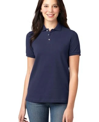 L420 Port Authority® - Ladies Pique Knit Polo in Navy