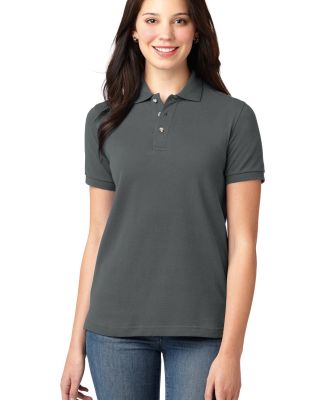 L420 Port Authority® - Ladies Pique Knit Polo in Steel grey