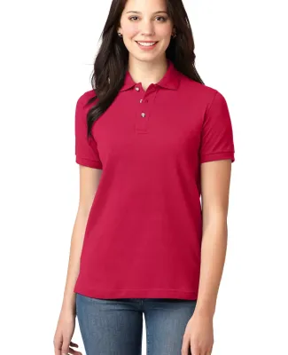 L420 Port Authority® - Ladies Pique Knit Polo Red