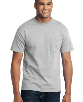 Port & Company Tall 50/50 T-Shirt with Pocket PC55 Ash