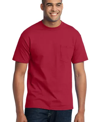 Port & Company Tall 50/50 T-Shirt with Pocket PC55 Red