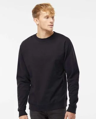 SS3000 Independent Trading Co. Crewneck Sweatshirt in Black