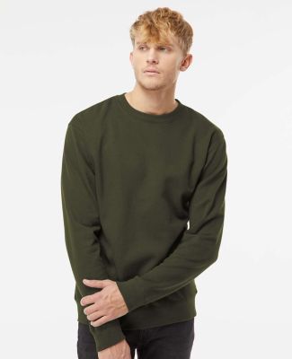 SS3000 Independent Trading Co. Crewneck Sweatshirt in Army