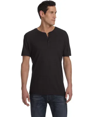 BELLA+CANVAS 3125 Short Sleeve Henley CHAR-BLACK TRIB