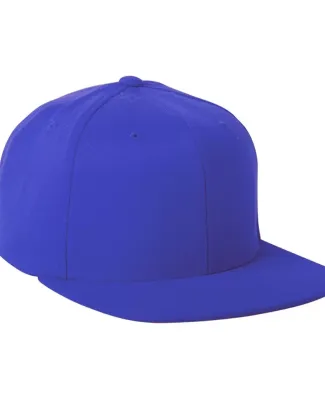 110F Flexfit Wool Blend Flat Bill Snapback Cap  in Royal blue