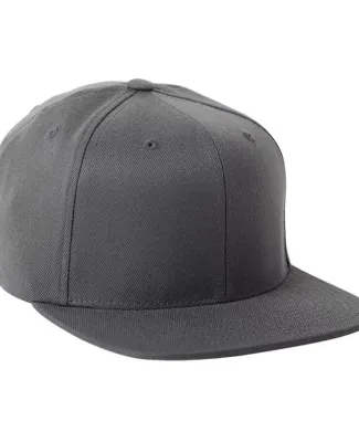110F Flexfit Wool Blend Flat Bill Snapback Cap  in Dark grey