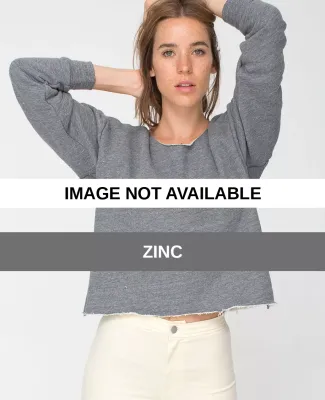 American Apparel HVT316 Athletic Crop Sweatshirt Zinc