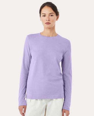 BELLA 6500 Womens Long Sleeve T-shirt in Dark lavender