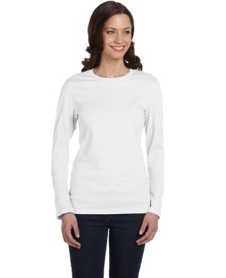 BELLA 6500 Womens Long Sleeve T-shirt WHITE