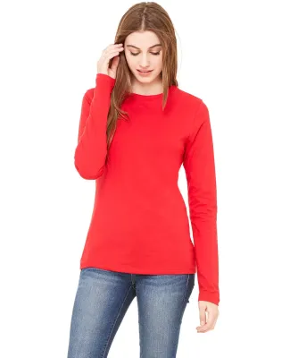 BELLA 6500 Womens Long Sleeve T-shirt in Red