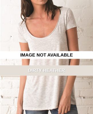 2668 Alternative - Ladies' Melange Burnout Drape T Dirty Heather