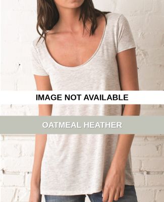 2668 Alternative - Ladies' Melange Burnout Drape T Oatmeal Heather