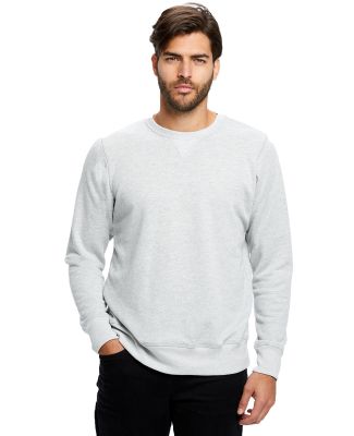 US8000 US Blanks Men's Triblend Pullover in Ash heather grey