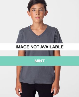 2256 American Apparel Youth Fine Jersey V-Neck T-S Mint