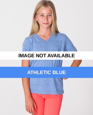 TR256 American Apparel Youth Tri-Blend V-Neck T-Sh Athletic Blue