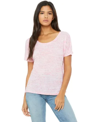 BELLA 8816 Womens Loose T-Shirt in Red marble