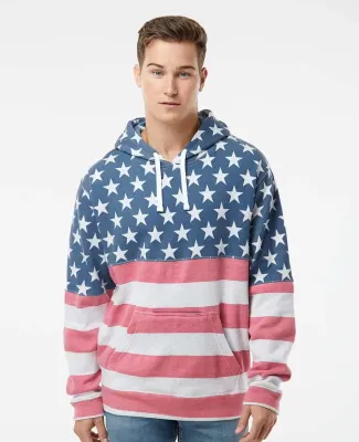 8815 J. America - Tailgate Hooded Sweatshirt Stars & Stripes