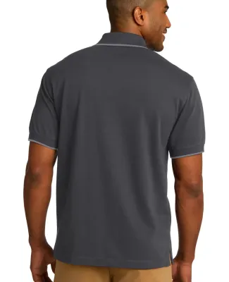K454 Port Authority® Rapid Dry™ Tipped Polo Char/Smoke Gry