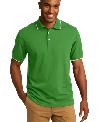 K454 Port Authority® Rapid Dry™ Tipped Polo Vine Green/Wht