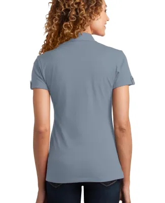 DM433 District Made™ Ladies Jersey Double Pocket Storm Grey