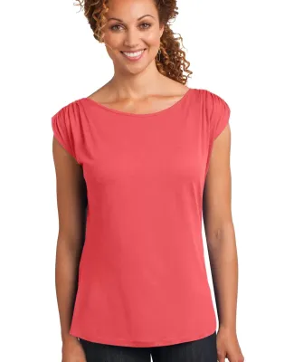 DM483 District Made™ Ladies Modal Blend Gathered Coral