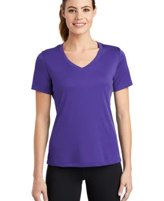 LST353 Sport-Tek® Ladies V Neck Competitor™ T S in Purple