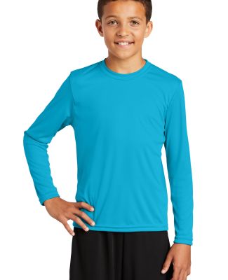 YST350LS Sport-Tek Youth Long Sleeve Competitor Te in Atomic blue