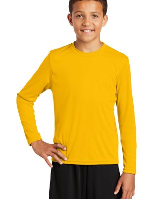YST350LS Sport-Tek Youth Long Sleeve Competitor Te in Gold