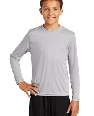 YST350LS Sport-Tek Youth Long Sleeve Competitor Te in Silver