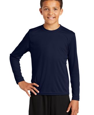 YST350LS Sport-Tek Youth Long Sleeve Competitor Te in True navy