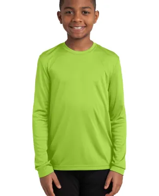 YST350LS Sport-Tek® Youth Long Sleeve Competitor? Lime Shock