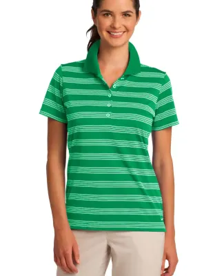 578678 Golf Ladies Dri-FIT Tech Stripe Polo Lucky Green