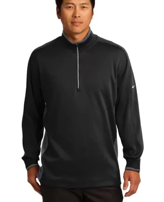 578673 Nike Golf Dri-FIT 1/2-Zip Cover-Up Blk/Dk Gry/Wht