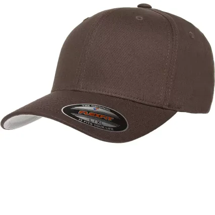 Flexfit 5001 V-Flex Twill / Structured Mid-Profile in Brown
