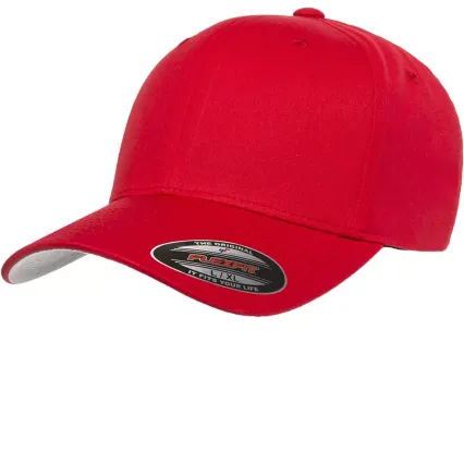 Flexfit 5001 V-Flex Twill / Structured Mid-Profile in Red