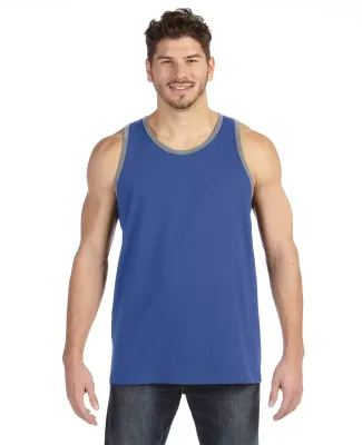 986 Anvil - Lightweight Fashion Tank in Hth blue/ ht gry