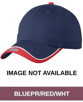 C828 Port Authority® Double Visor Cap Bluepr/Red/Wht