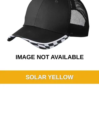 C903 Port Authority® Checkered Racing Mesh Back C Solar Yellow