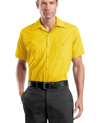 SP24 Red Kap - Short Sleeve Industrial Work Shirt in Yellow