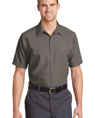SP24 Red Kap - Short Sleeve Industrial Work Shirt in Grey